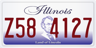 IL license plate Z584127