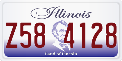 IL license plate Z584128