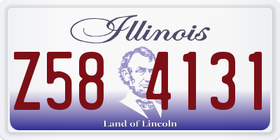 IL license plate Z584131