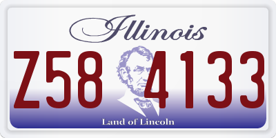 IL license plate Z584133