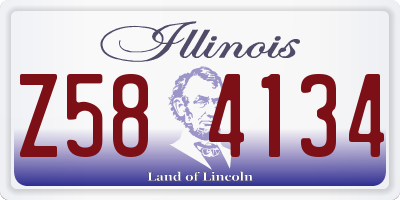 IL license plate Z584134