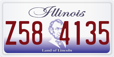 IL license plate Z584135