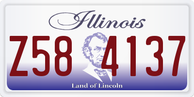 IL license plate Z584137