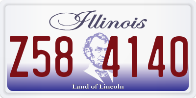 IL license plate Z584140