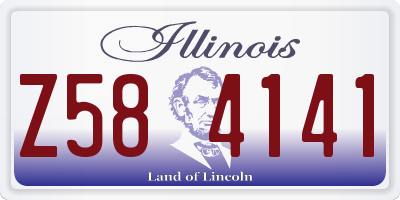 IL license plate Z584141