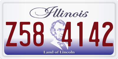 IL license plate Z584142