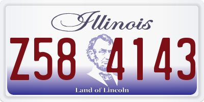 IL license plate Z584143