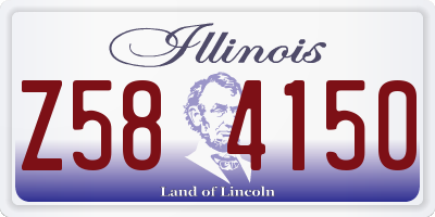 IL license plate Z584150
