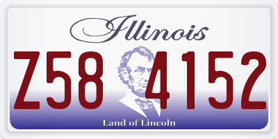 IL license plate Z584152