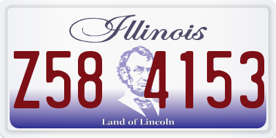 IL license plate Z584153