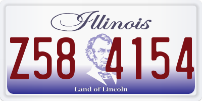 IL license plate Z584154