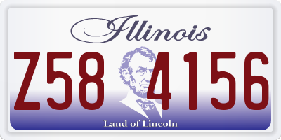 IL license plate Z584156