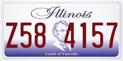 IL license plate Z584157