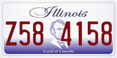 IL license plate Z584158