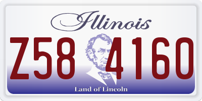 IL license plate Z584160