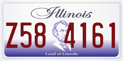IL license plate Z584161