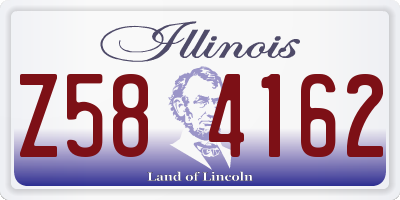 IL license plate Z584162