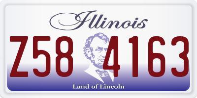IL license plate Z584163