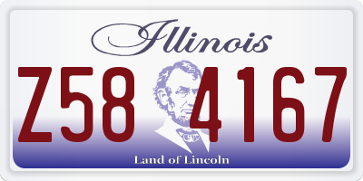 IL license plate Z584167
