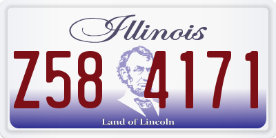 IL license plate Z584171