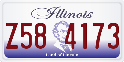 IL license plate Z584173