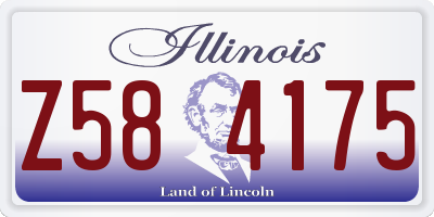 IL license plate Z584175