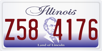 IL license plate Z584176