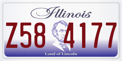 IL license plate Z584177