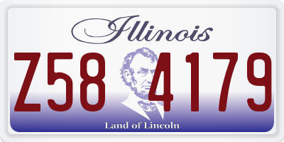 IL license plate Z584179