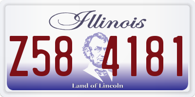 IL license plate Z584181