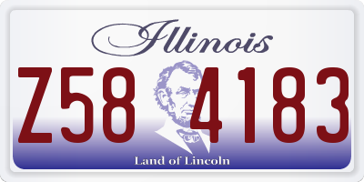 IL license plate Z584183