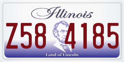 IL license plate Z584185