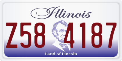 IL license plate Z584187
