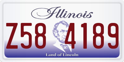 IL license plate Z584189