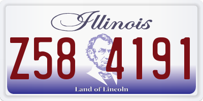 IL license plate Z584191