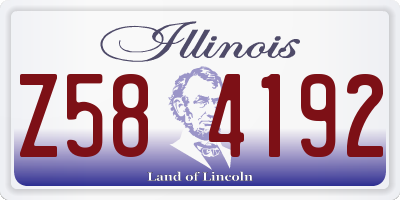 IL license plate Z584192