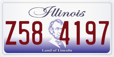 IL license plate Z584197