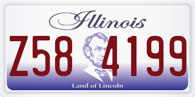 IL license plate Z584199