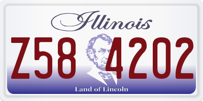 IL license plate Z584202