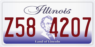 IL license plate Z584207