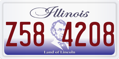 IL license plate Z584208