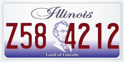 IL license plate Z584212