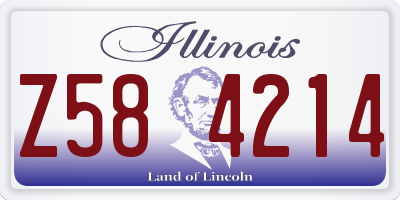 IL license plate Z584214
