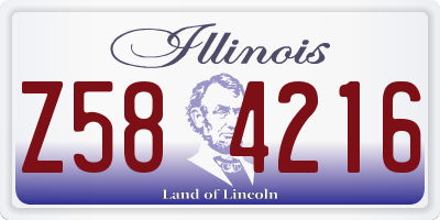 IL license plate Z584216