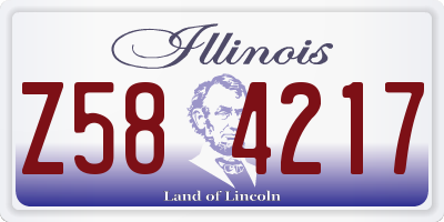 IL license plate Z584217