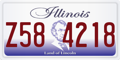 IL license plate Z584218
