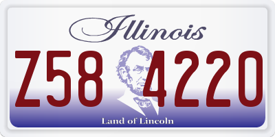 IL license plate Z584220