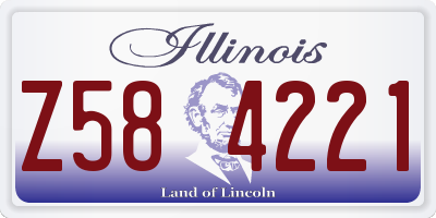 IL license plate Z584221
