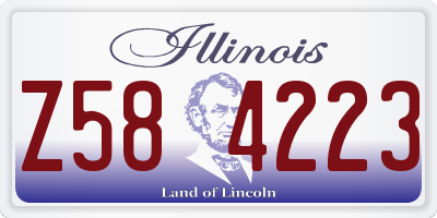IL license plate Z584223