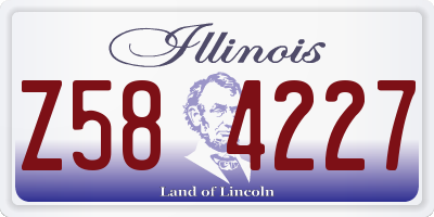 IL license plate Z584227